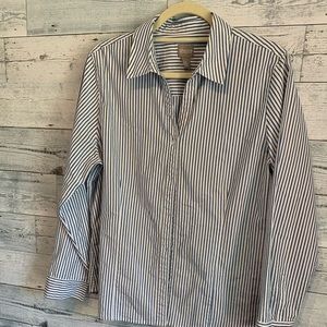 Chico’s womens striped Button-down